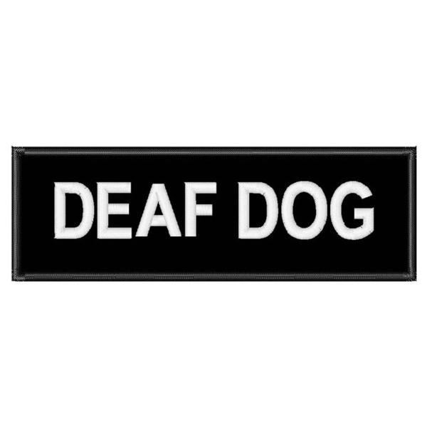 GSS - Pair Of Removable Embroidered Dog Harness Patches in Deaf Dog, durable Dog Supplies for dogs