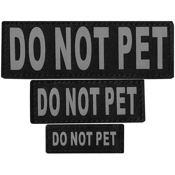 Removable Reflective Patches (Set of 2) Harness German Shepherd Shop 1" x 2.75" Do Not Pet 