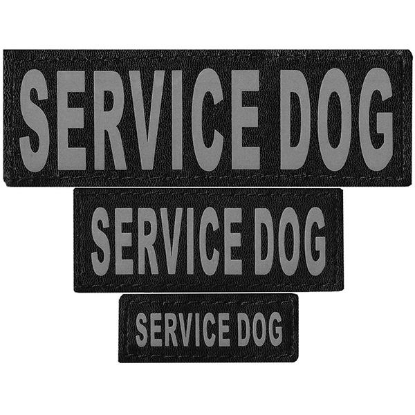 DOGLINE - Pair Of Removable Reflective Dog Harness Patches (3 Sizes) in 1-in x 2.75-in, durable Animals & Pet Supplies for dogs