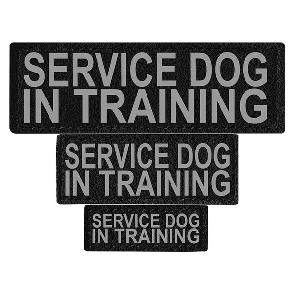 Removable Reflective Patches (Set of 2) Harness German Shepherd Shop 1" x 2.75" Service Dog In Training 