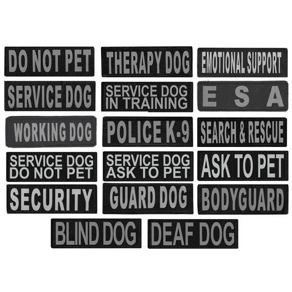 DOGLINE - Pair Of Removable Reflective Dog Harness Patches (3 Sizes) in , durable Animals & Pet Supplies for dogs