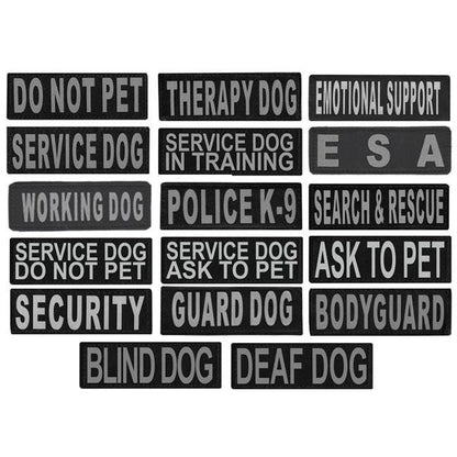 DOGLINE - Pair Of Removable Reflective Dog Harness Patches (3 Sizes) in , durable Animals & Pet Supplies for dogs