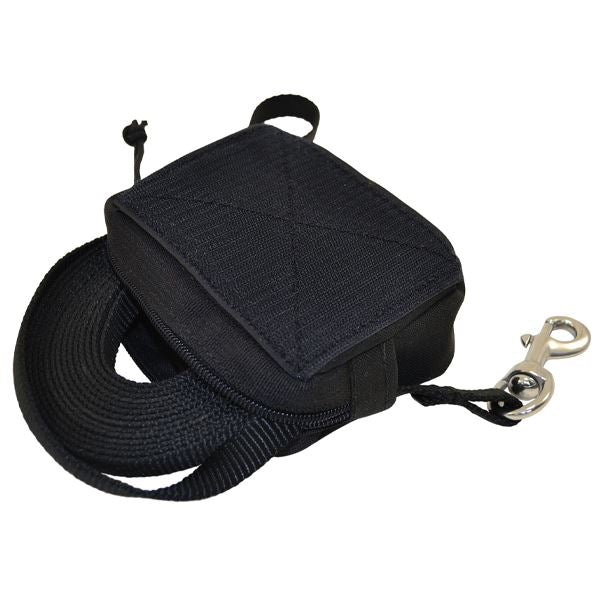 RAY ALLEN - 15' Rapid Deploy Long Line in Black, durable Pet Leashes for dogs