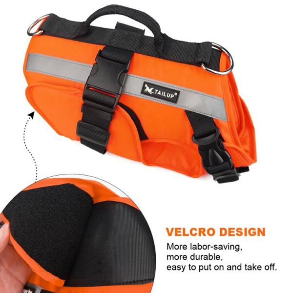 GSS - Reflective Dog Life Jacket With Handle in , durable Pet Collars & Harnesses for dogs