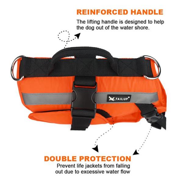 GSS - Reflective Dog Life Jacket With Handle in , durable Pet Collars & Harnesses for dogs