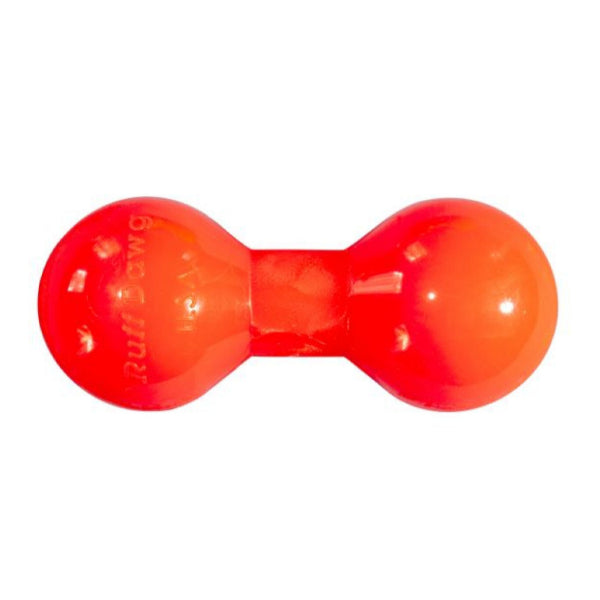 RUFF DAWG - Big Dawg Indestructible Rubber Floating Barbell Chew Toy - Guaranteed For Life Toys Ruff Dawg X-Large (40 Lbs & up) Orange 