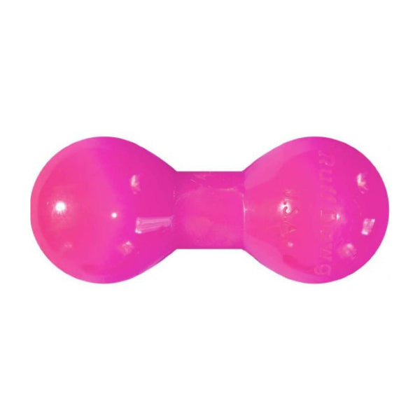 RUFF DAWG - Big Dawg Indestructible Rubber Floating Barbell Chew Toy - Guaranteed For Life Toys Ruff Dawg X-Large (40 Lbs & up) Pink 