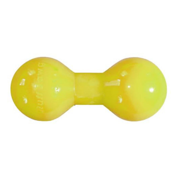 RUFF DAWG - Big Dawg Indestructible Rubber Floating Barbell Chew Toy - Guaranteed For Life Toys Ruff Dawg X-Large (40 Lbs & up) Yellow 