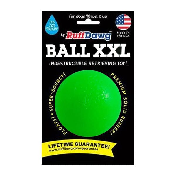 RUFF DAWG - Indestructible Rubber Floating Ball - Guaranteed For Life in XXL (over 40lbs), durable Dog Toys for dogs