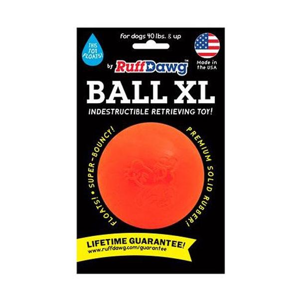 RUFF DAWG - Indestructible Rubber Floating Ball - Guaranteed For Life in XL (40 lbs. and over), durable Dog Toys for dogs