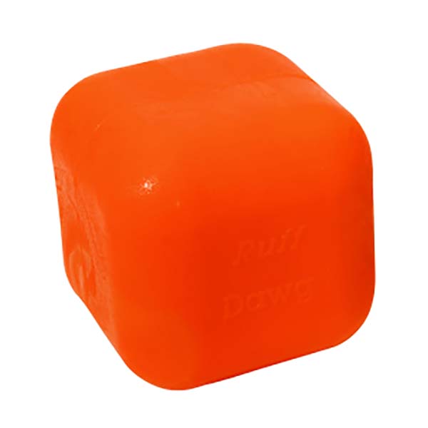 RUFF DAWG - Indestructible Rubber Floating Cube - Guaranteed For Life Toys Ruff Dawg Large (40 Lbs & up) Orange 