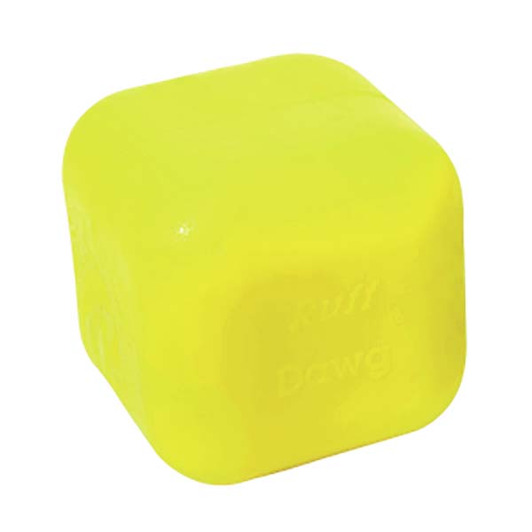 RUFF DAWG - Indestructible Rubber Floating Cube - Guaranteed For Life Toys Ruff Dawg Large (40 Lbs & up) Yellow 