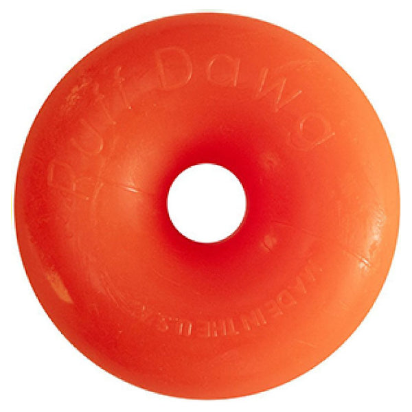 RUFF DAWG - Nut Indestructible Rubber Floating Donut Chew Toy - Guaranteed for Life Toys Ruff Dawg Large (40 Lbs & up) Orange 