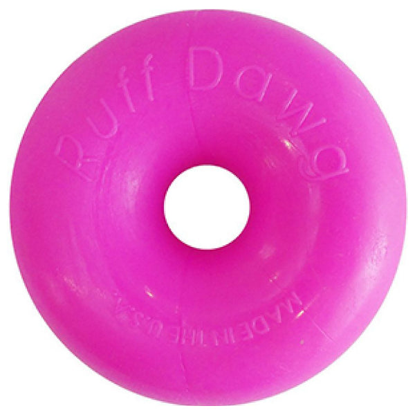 RUFF DAWG - Nut Indestructible Rubber Floating Donut Chew Toy - Guaranteed for Life Toys Ruff Dawg Large (40 Lbs & up) Pink 