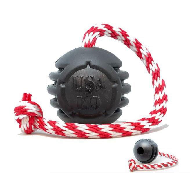 SODAPUP - USA-K9 Magnum Black Stars And Stripes Ultra-Durable Rubber Chew Toy Dog Toys SodaPup 