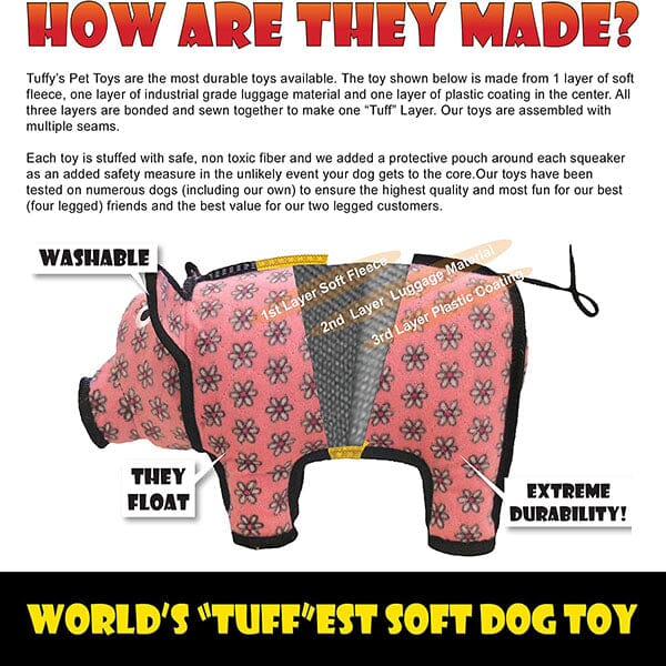 TUFFY - Mega Ring, Durable, Tough, Squeaky Dog Toy in , durable Dog Toys for dogs