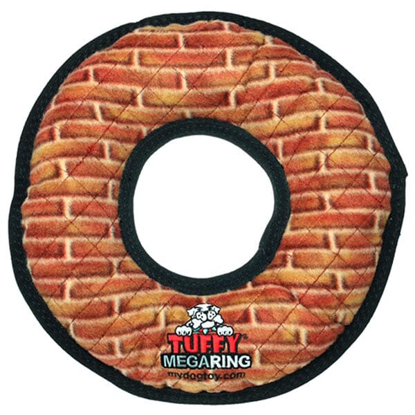 TUFFY - Mega Ring, Durable, Tough, Squeaky Dog Toy in Brick, durable Dog Toys for dogs