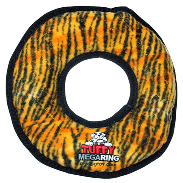 TUFFY - Mega Ring, Durable, Tough, Squeaky Dog Toy in Tiger, durable Dog Toys for dogs