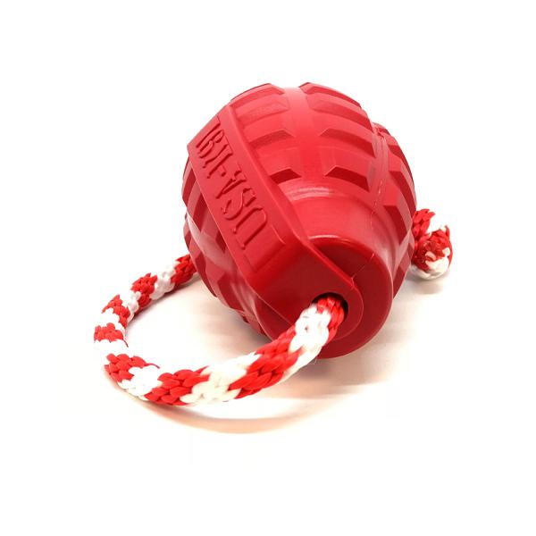 SODAPUP - USA-K9 Grenade Durable Rubber Chew Toy & Treat Dispenser in , durable Dog Toys for dogs