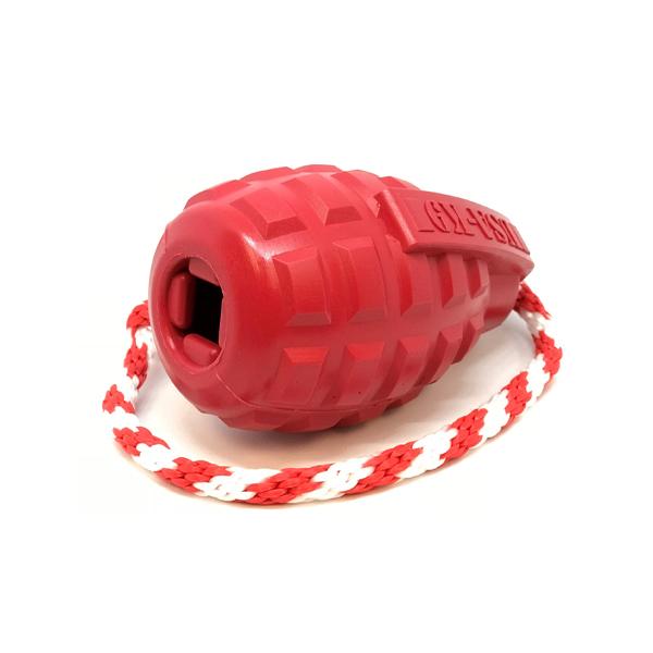 USA-K9 Grenade Durable Rubber Chew Toy, Treat Dispenser, Reward Toy, tug Toy, And Retrieving Toy Toys German Shepherd Shop 