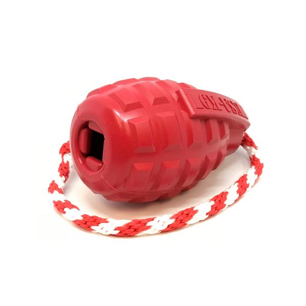 SODAPUP - USA-K9 Grenade Durable Rubber Chew Toy & Treat Dispenser in , durable Dog Toys for dogs