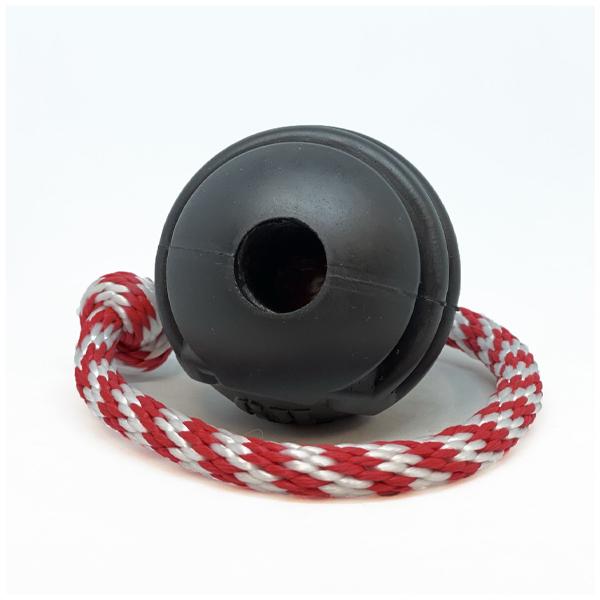 USA-K9 Stars and Stripes Ultra-Durable Rubber Chew Ball - Red