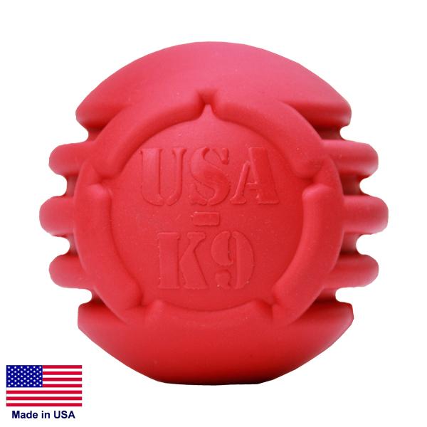 USA-K9 STARS AND STRIPES ULTRA-DURABLE RUBBER CHEW BALL - LARGE Toys German Shepherd Shop 