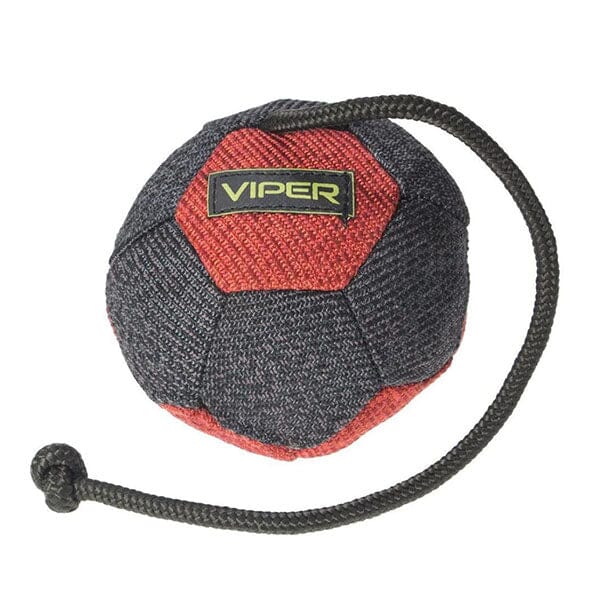 VIPER - French Linen Ball 4.25-in in With Rope, durable for dogs