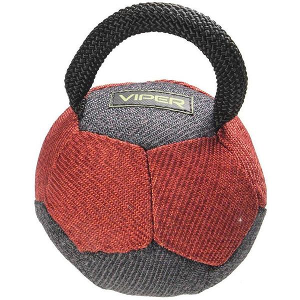 VIPER - French Linen Ball 4.25-in in With Handle, durable for dogs