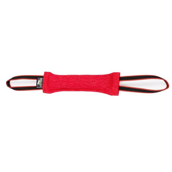 VIPER - French Linen Tug in Red, durable Pet Training Aids for dogs