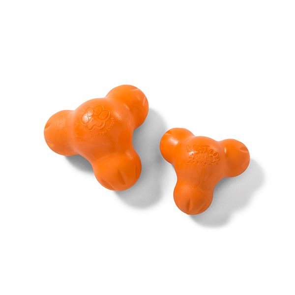 WEST PAW - Tux Tough Treat Dispensing Dog Chew Toy in Tangerine, durable Dog Toys for dogs